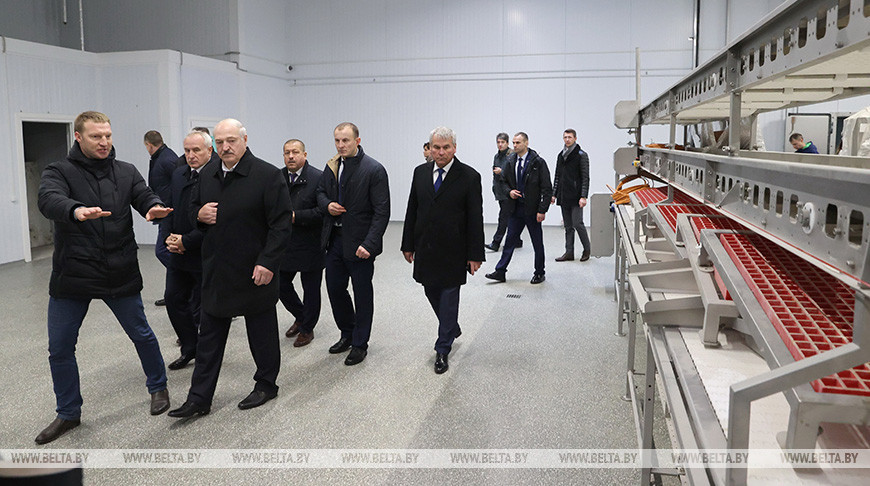 Лукашенко незапланированно посетил в Орше мясокомбинат