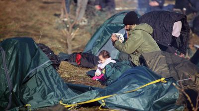 Второй день в лагере беженцев на белорусско-польской границе