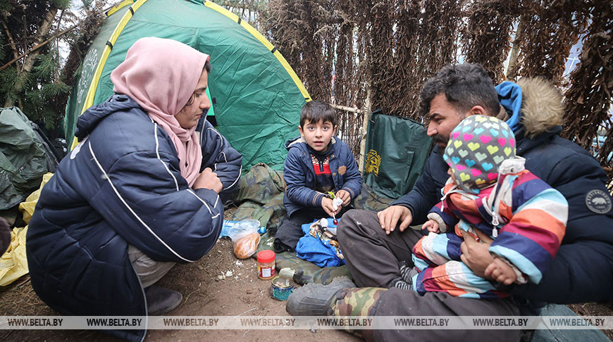 Шестой день лагеря беженцев на белорусско-польской границе