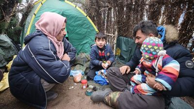 Шестой день лагеря беженцев на белорусско-польской границе