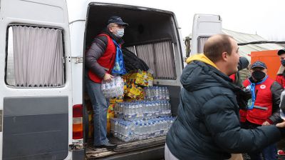 В лагерь беженцев на белорусско-польской границе прибыл гуманитарный груз