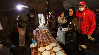 Беженцы на белорусско-польской границе