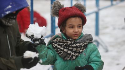 Лагерь беженцев на белорусско-польской границе