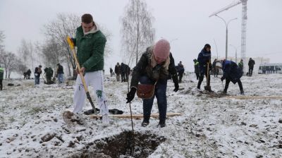 Молодежь столицы высадила более 100 яблонь в зоне отдыха "Жара"