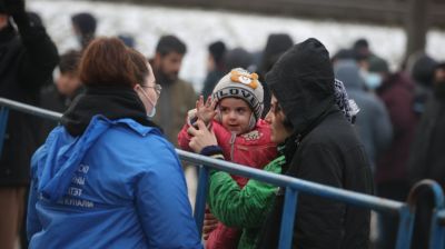 Беженцы на белорусско-польской границе