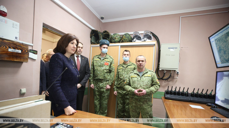 Кочанова посетила погранзаставу "Подлипки"