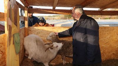 Живой рождественский вертеп появился у Коложской церкви в Гродно