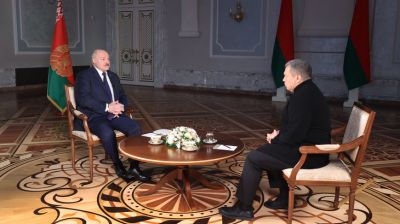 Лукашенко дал интервью российскому журналисту Владимиру Соловьеву