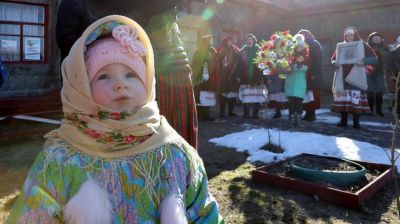 Народный обряд "Стрэчанне" провели в Лельчицком районе