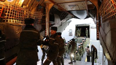 Гуманитарный груз для граждан Украины прибыл из России в Гомель