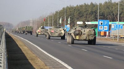 Военнослужащие 38-й десантно-штурмовой бригады возвращаются к месту постоянной дислокации