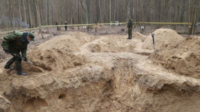 Останки не менее 30 человек обнаружили за три дня раскопок в Ченковском лесу под Гомелем