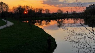 Вечер на озере в Гомеле