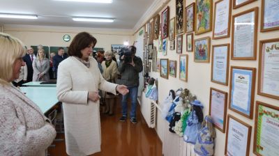 Кочанова побывала в Парафьяновской средней школе Докшицкого района