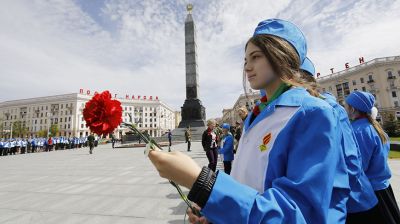 Возложение цветов к монументу Победы открыло серию мероприятий к 100-летию пионерии