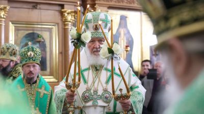 Патриарх Кирилл возглавил божественную литургию в Полоцке в честь 1030-летия православия в Беларуси