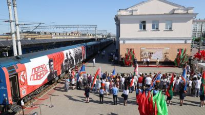 "Поезд Победы" встретили в Гомеле