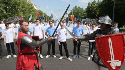 Шествие-парад ко Дню города прошло в Могилеве