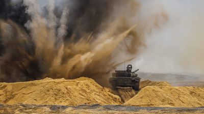 Тактический эпизод командно-штабного учения ВС разыграли на полигоне под Брестом