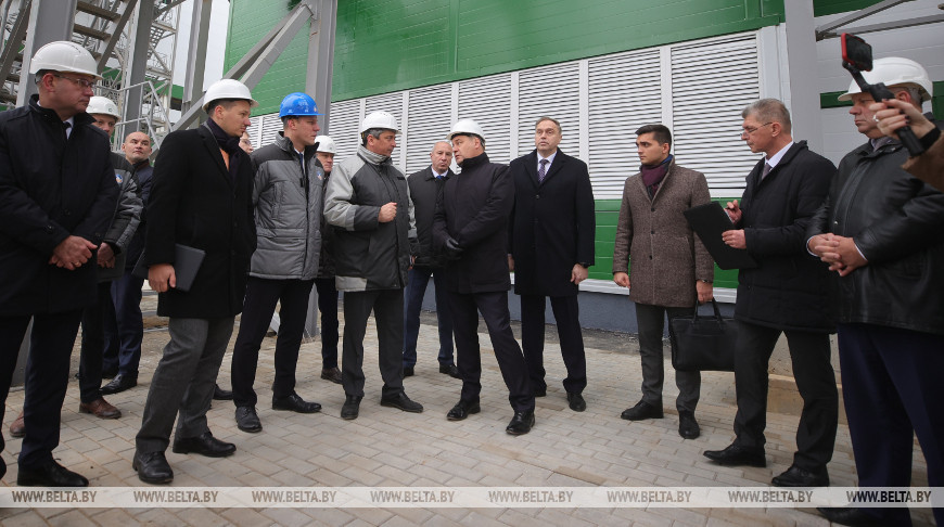 Головченко посетил строящееся производство стеклянной тары в Гродно