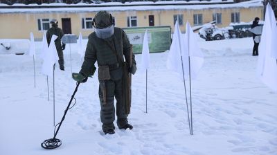 Сбор по разминированию прошел на базе противоминного центра Вооруженных Сил