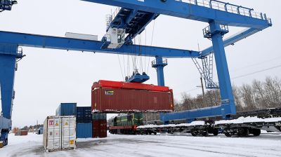 Гомельское отделение БЖД наращивает объемы перевозок грузов в контейнерах