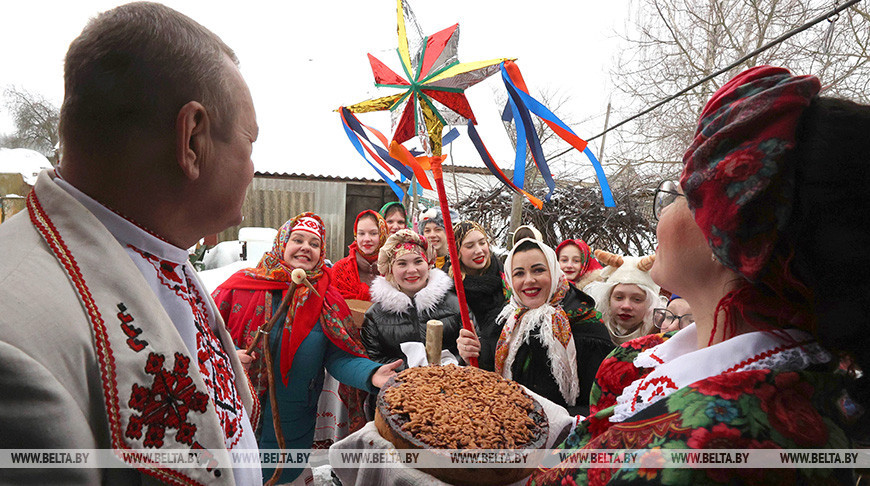 Народный обряд "Щедрец" провели в Могилевском районе