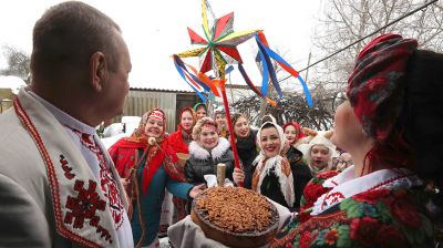 Народный обряд "Щедрец" провели в Могилевском районе