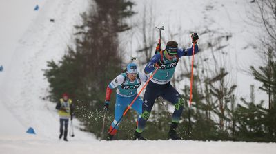 Белорусский биатлонист Дмитрий Лазовский стал вторым в гонке преследования на этапе Кубка Содружества