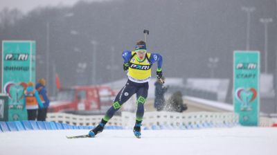 Белорусский биатлонист Антон Смольский завоевал бронзу в спринтерской гонке на этапе Кубка Содружества в Раубичах