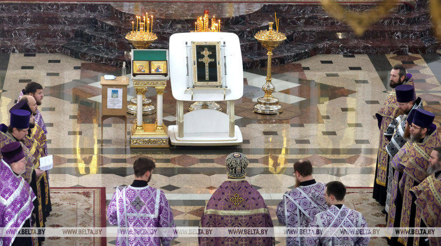 Крест святой преподобной Евфросинии, игумении Полоцкой прибыл в Витебск