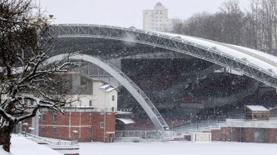 В Витебске выпал снег