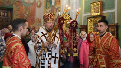 Митрополит Вениамин возглавил Пасхальное богослужение в Гродненском Свято-Рождество-Богородичном монастыре