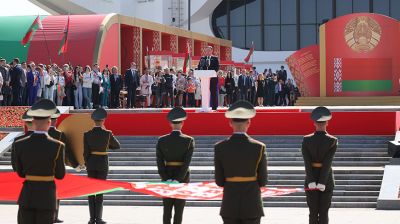 Церемония чествования государственных флага, герба и гимна прошла в Минске