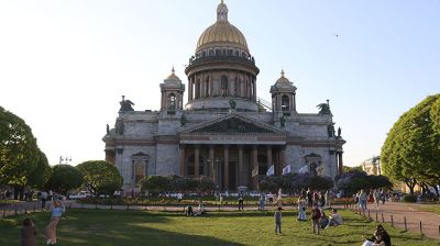 Смотровая площадка под куполом Исаакиевского собора в Санкт-Петербурге
