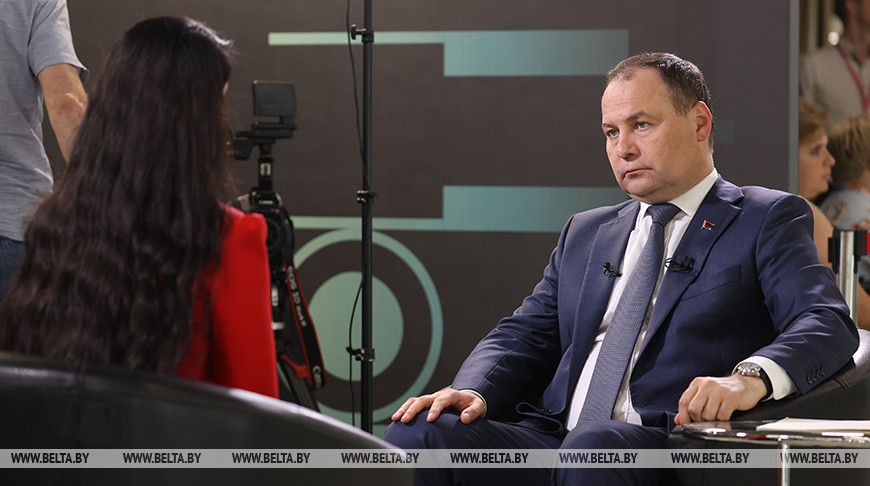 Премьер-министр Беларуси дал интервью агентству РБК