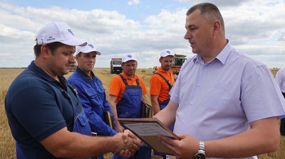 Первый тысячный намолот в Беларуси зафиксирован в Минской области