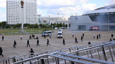 Тактико-специальные учения силовых служб к II Играм стран СНГ прошли возле "Минск-Арены"