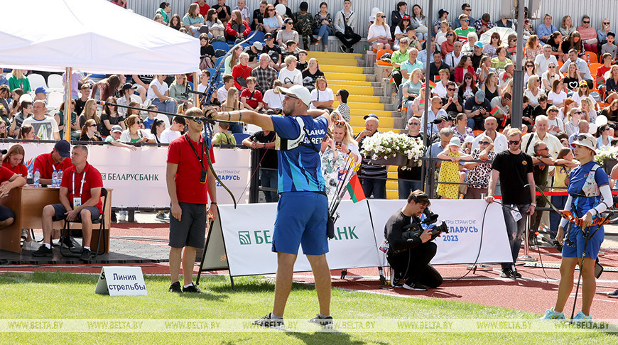 Белорусские лучники взяли серебро на II Играх стран СНГ в финале соревнований смешанных пар
