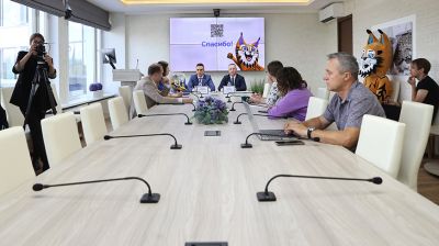 Пресс-конференция "Идея фирменного стиля II Игр стран СНГ" состоялась в Минске