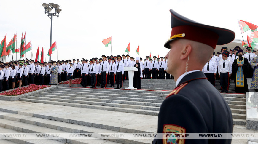 Торжественная присяга курсантов вузов МВД состоялась на площади Госфлага