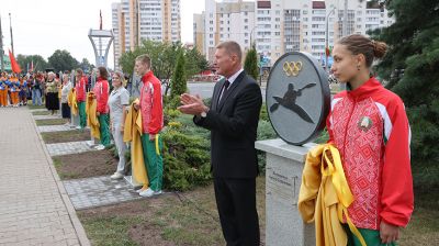 Имена олимпийцев из Гомеля увековечили на стелах с макетами медалей на Аллее спортивной славы