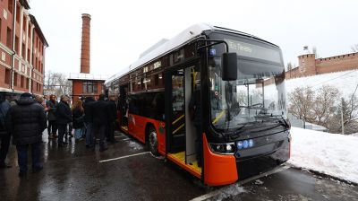 Первый белорусско-российский электробус презентовали в Нижнем Новгороде