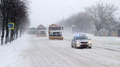 Основные магистрали Могилева расчищают от снега