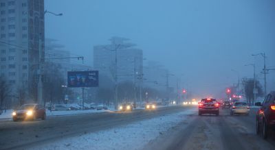 Снег и усиление ветра отмечаются сегодня в Минске