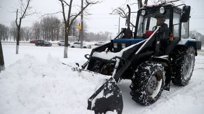 В Могилеве уборку снега проводят более 50 единиц техники