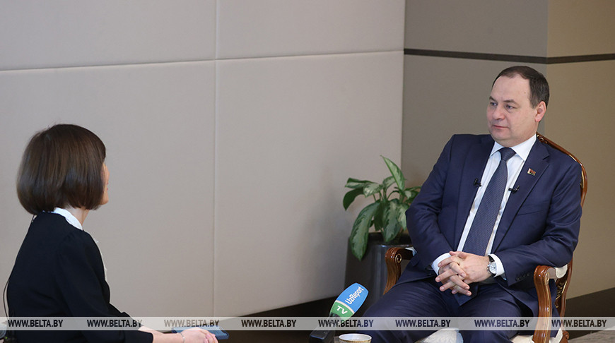 Головченко дал интервью узбекскому телеканалу