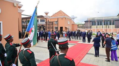 Церемония официальной встречи Александра Лукашенко прошла во Дворце народа в Малабо
