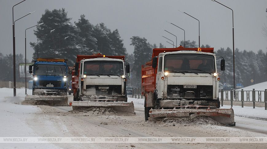 Уборка снега в Гродно ведется круглосуточно