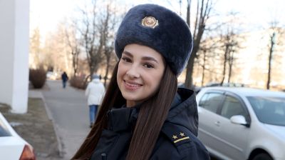 Алина Рябцева - участковый инспектор милиции Октябрьского РОВД Могилева
